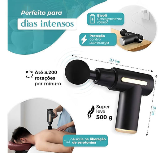 Massageador Muscular Elétrico 6 Velocidades – Alívio Imediato da Dor e Relaxamento Profundo