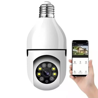 Câmera Lâmpada WiFi 360° Full HD - Segurança Inteligente, Áudio Bidirecional e Instalação E27