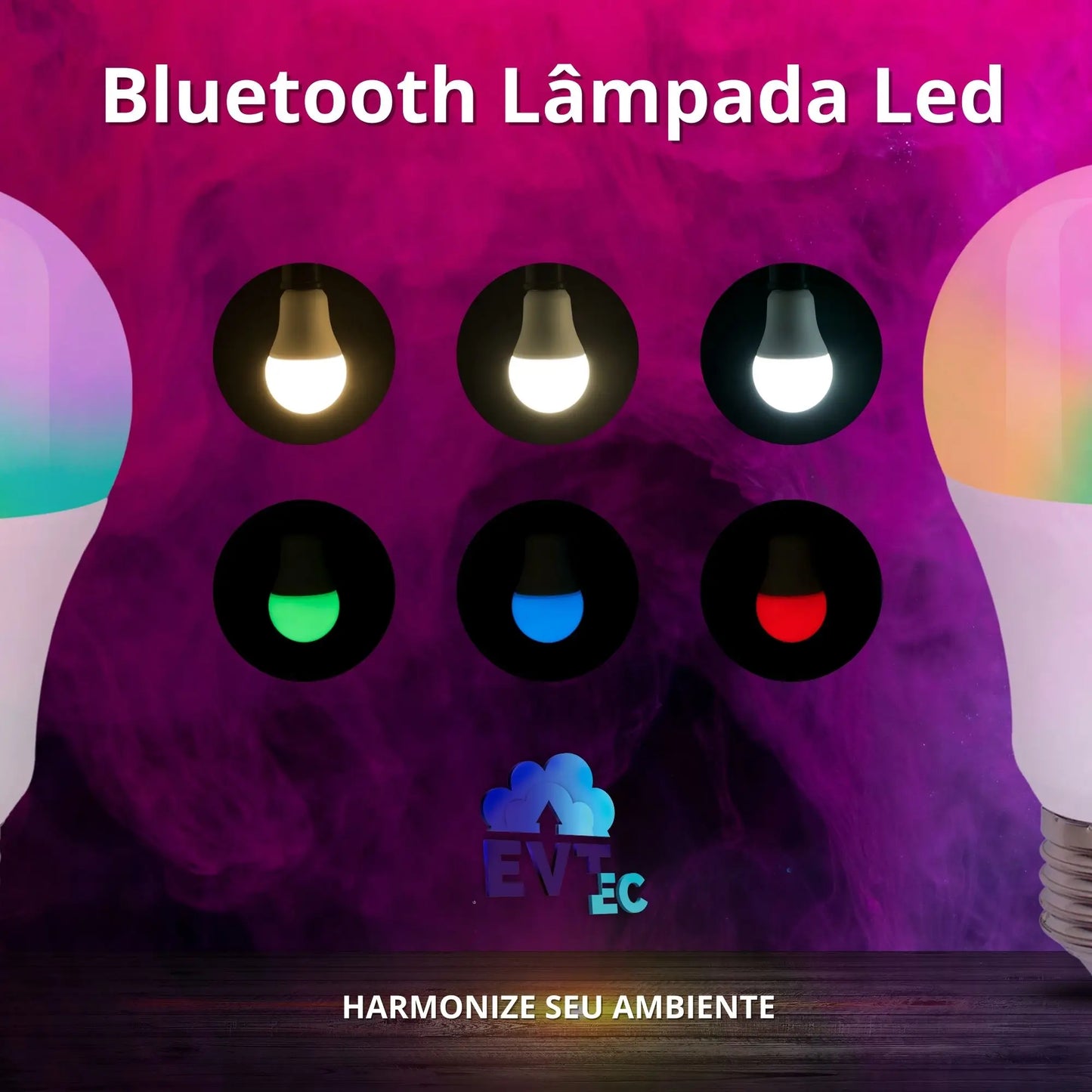 Smart Lamp Led Bulb Wifi Alexa Google 10W RGB C/ Dimerizavel With Scenes Function App Control