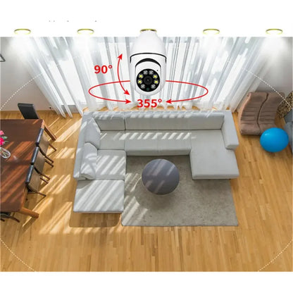 Câmera Lâmpada WiFi 360° Full HD - Segurança Inteligente, Áudio Bidirecional e Instalação E27