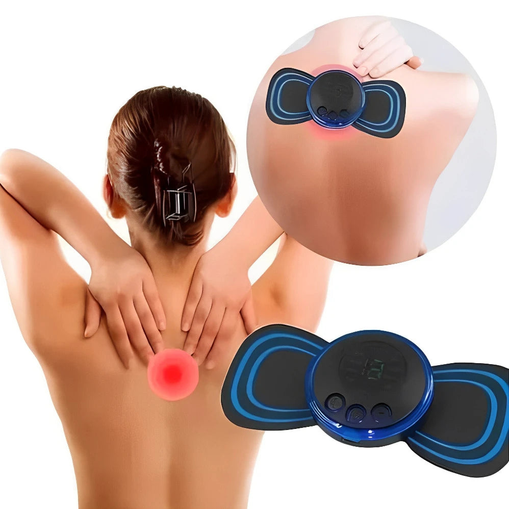 Massageador Elétrico Portátil – 10 Velocidades, Recarregável e Ideal para Pescoço e Costas