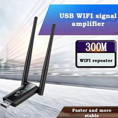 Repetidor de Wi-Fi 300m MOONBIFFY-USB – Sinal Turbo para Alexa, Computadores e Smart TVs!