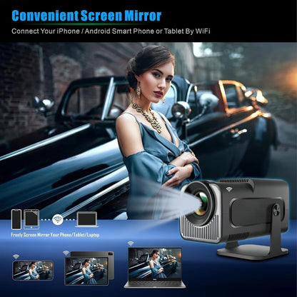 Projetor Digital MOMAN 1280x720 HD – Home Theater Portátil com Som Integrado e Bluetooth