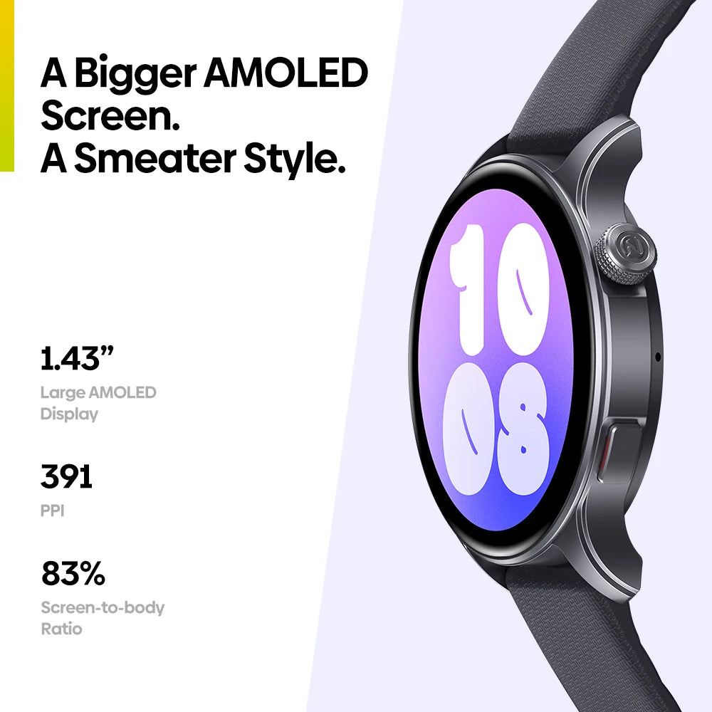 Smartwatch Zeblaze Btalk 3 GPS - AMOLED, Chamadas Bluetooth e Monitoramento de Saúde Premium