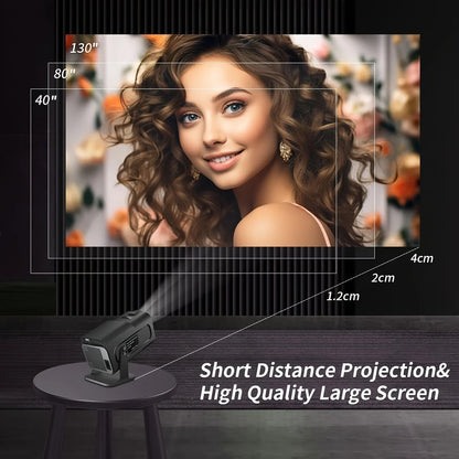 Projetor Digital MOMAN 1280x720 HD – Home Theater Portátil com Som Integrado e Bluetooth