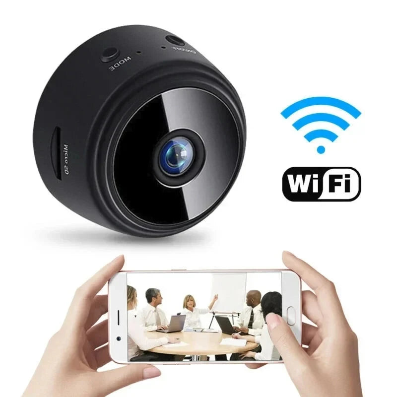 Mini Câmera Wi-Fi 720P – Compacta, Recarregável e HD para Monitoramento Residencial