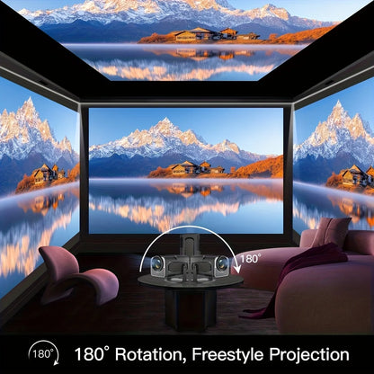 Projetor Digital MOMAN 1280x720 HD – Home Theater Portátil com Som Integrado e Bluetooth