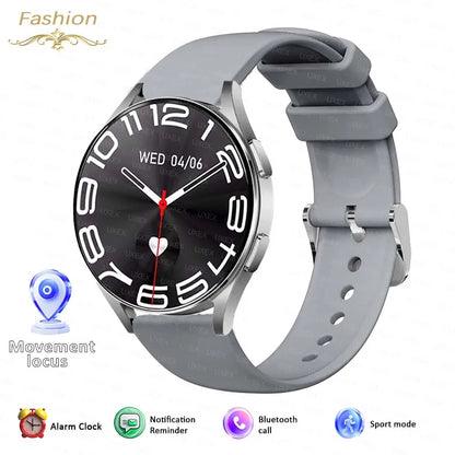 Relógio Inteligente,  Smartwatch UXEX 1,32" – Monitor Cardíaco, Oxímetro, Passos, Música, Chamadas e Pulseira de Aço Fino