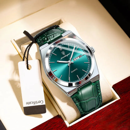 Relógio HOLUNS Poedagar Quartz de Luxo - Aço Inoxidável e Calendário Completo