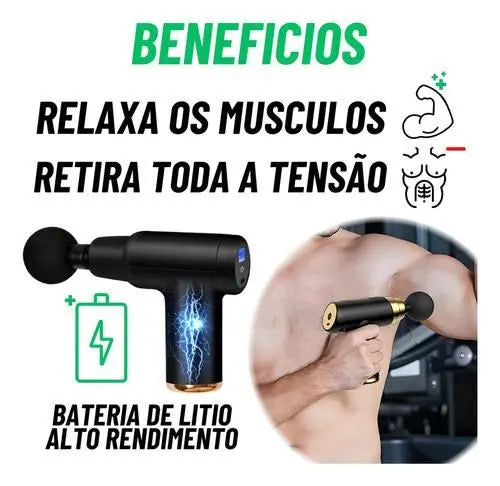 Massageador Muscular Elétrico 6 Velocidades – Alívio Imediato da Dor e Relaxamento Profundo
